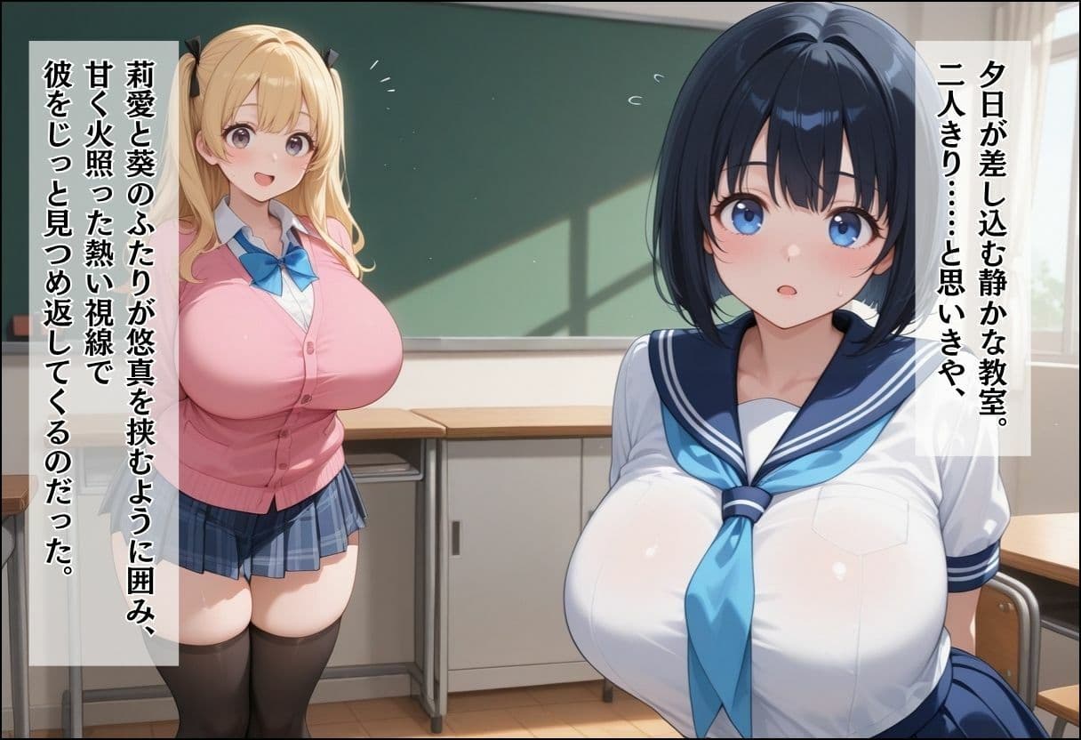 間違って女子校に入学したらムチムチ女子校生に毎日中出しを要求される学園生活〜放課後甘々Wヒロイン編〜 サンプル5
