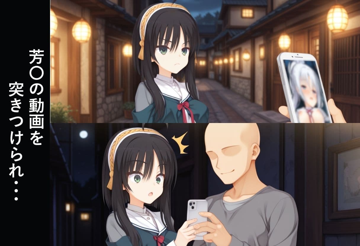 セット【夜道で●われる芳○】＋【脅されて●される茉○】 サンプル4
