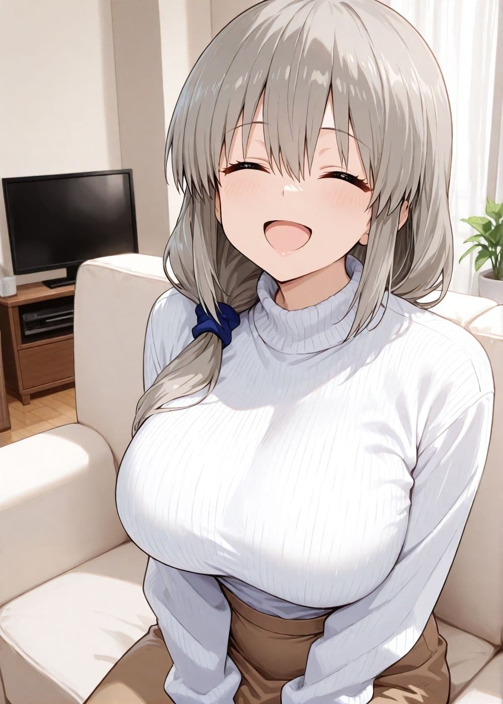 【宇◯月】娘の彼氏とお風呂で遭遇したら…口塞ぎ乳揉みから即ハメ【宇◯ちゃんは遊びたい！】 サンプル1
