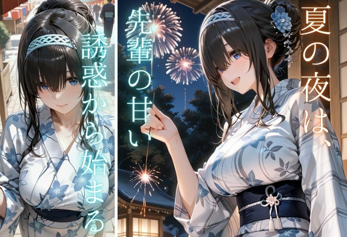先輩との夏...花火デートからびしょ濡れ本殿SEX サンプル4