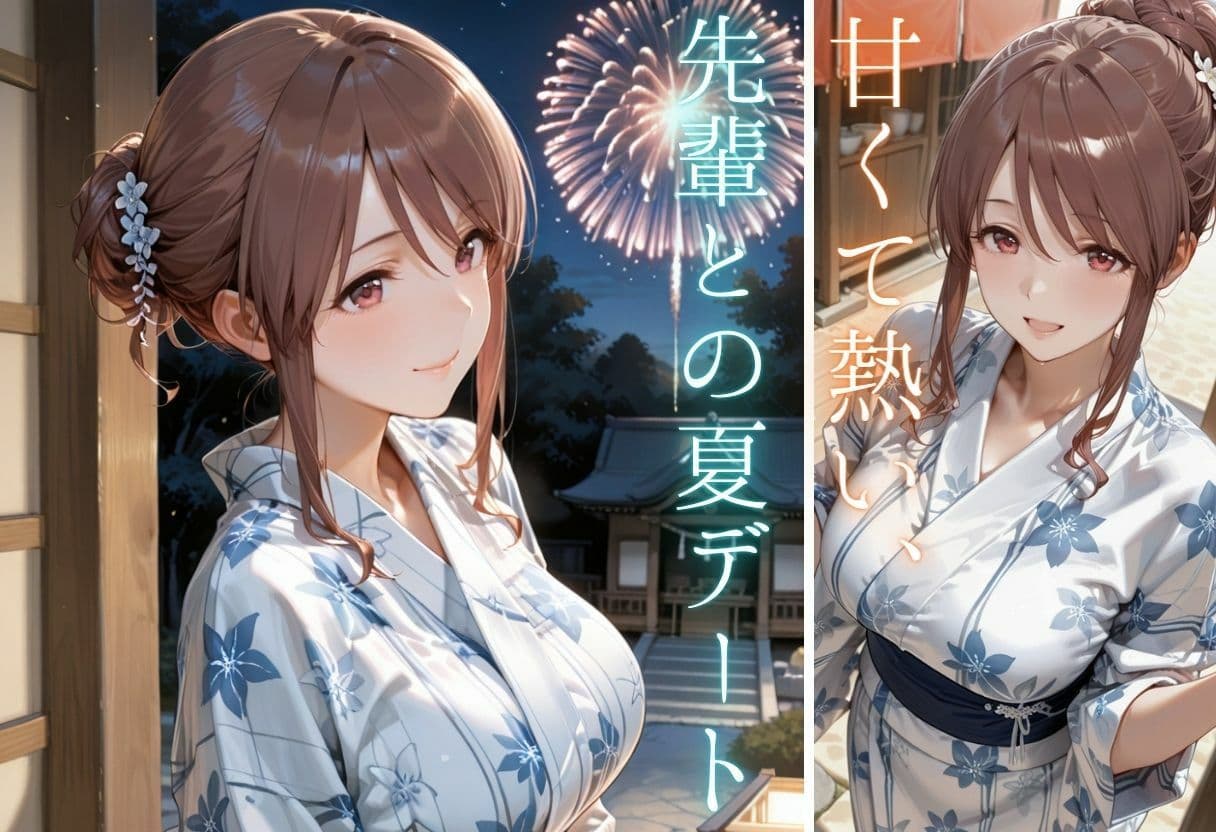 先輩との夏...花火デートからびしょ濡れ本殿SEX サンプル5