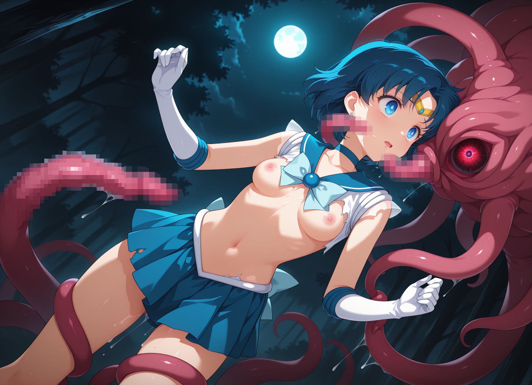 セラムン_亜美ちゃんが触手妖魔に捕まって色々されて悪堕ちハッピー サンプル3