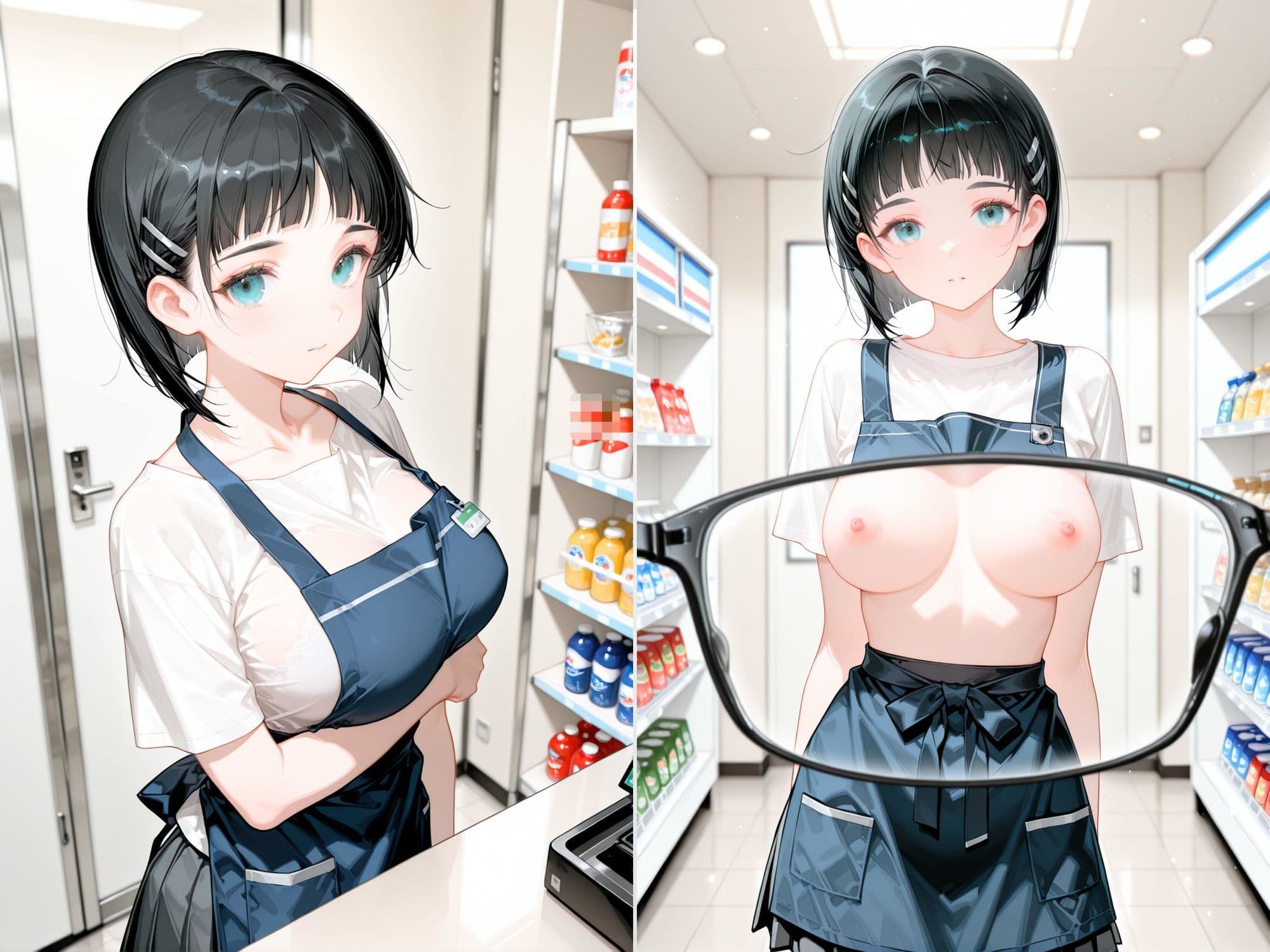 【4K動画付き】 24時間の快楽:コンビニで牝に目覚める 桐ヶ谷直〇編 ソードアートオ〇ライン SAO サンプル1