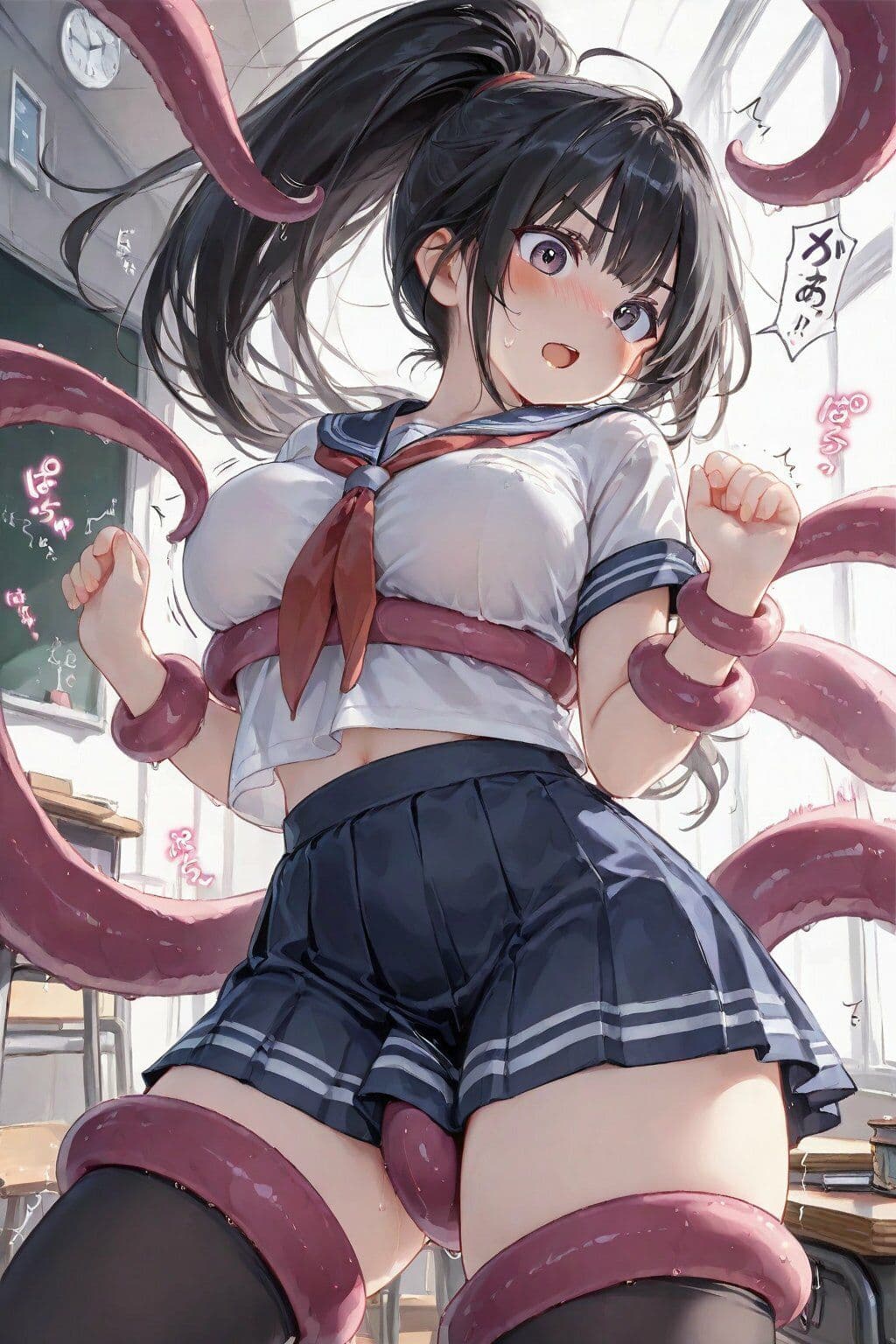 JK触手・スライム・拘束・痴● CG集22 サンプル1