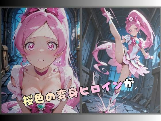 拘束された桜色の変身ヒロイン サンプル1