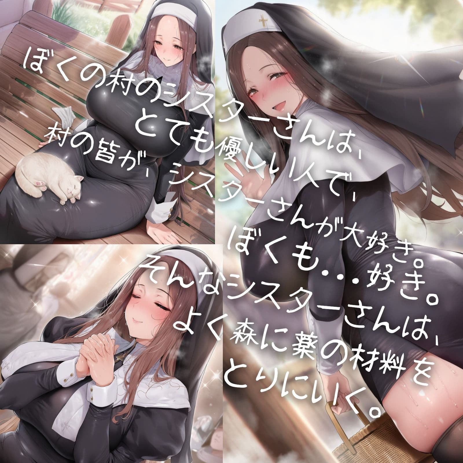 （憧れのお姉さん異種姦BSS CG458枚）ぼくの好きな村のシスターさんはよく森に行って... サンプル1