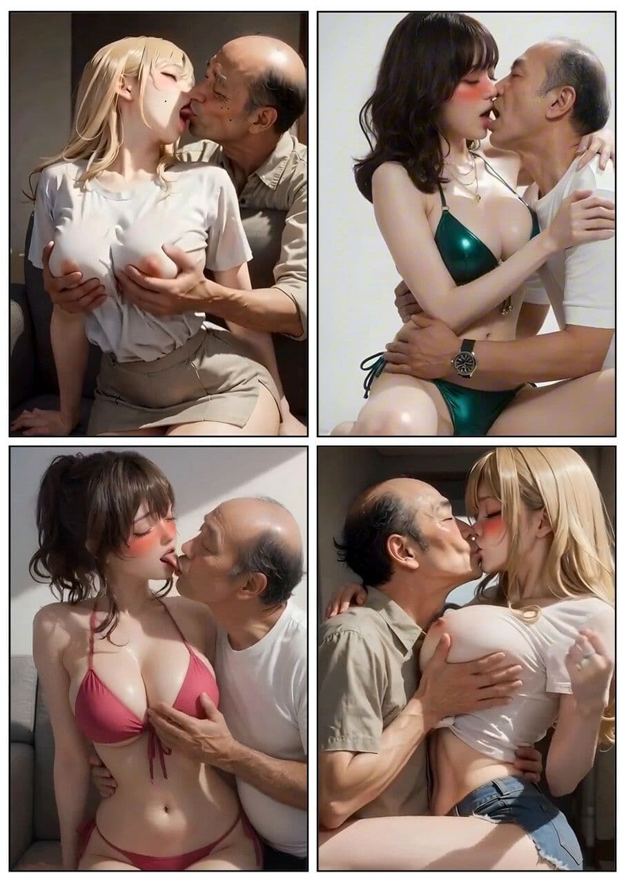 美女とおじさんのディープキス キス好き大集合♪4 サンプル7