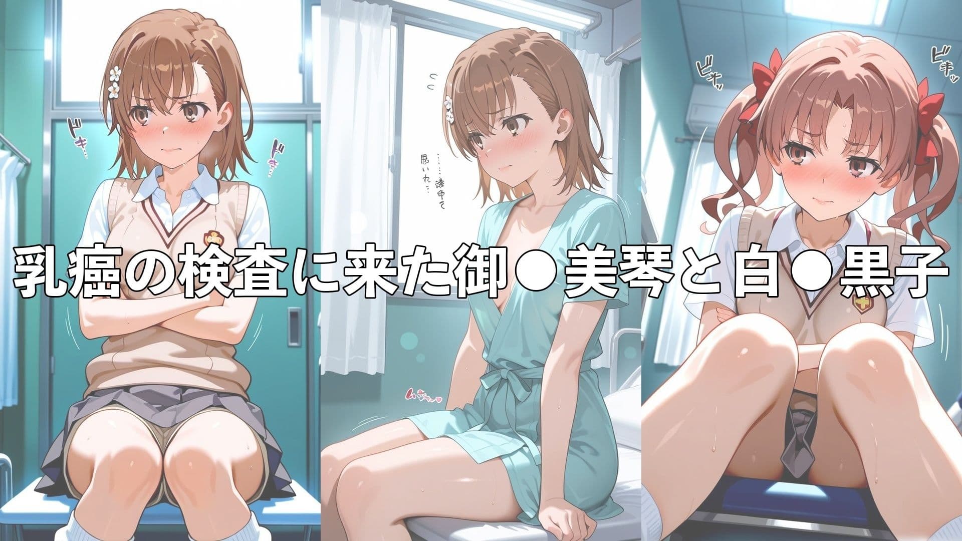 乳がん検診に来たところ悪徳医師の手つきが徐々にいやらしくなり最終的にはチ●ポを挿入【御●美琴＆白●黒子】 サンプル2