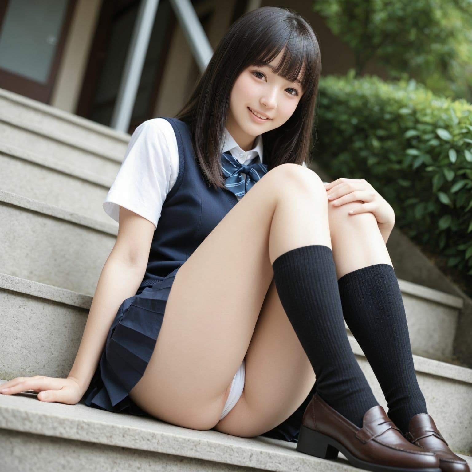 制服パンチラ part-4  【純白パンティー】 サンプル5