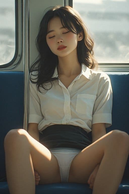 ガラ空きの車内に咲く秘め事―贅沢な空間で加速する「脱衣」の妄想 サンプル2