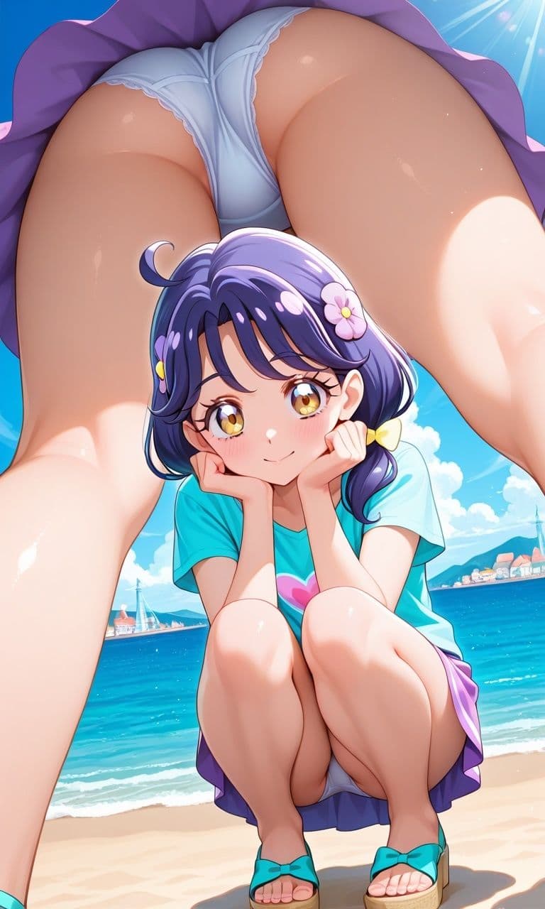 虹かけ誌  プリキュア  イラスト集20     涼村さんご  …見えた？！ サンプル2