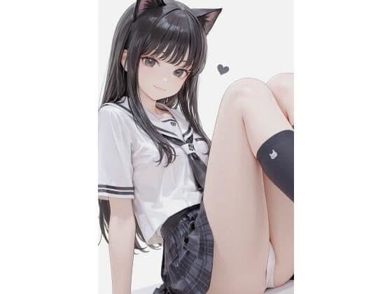猫耳JKと水遊び