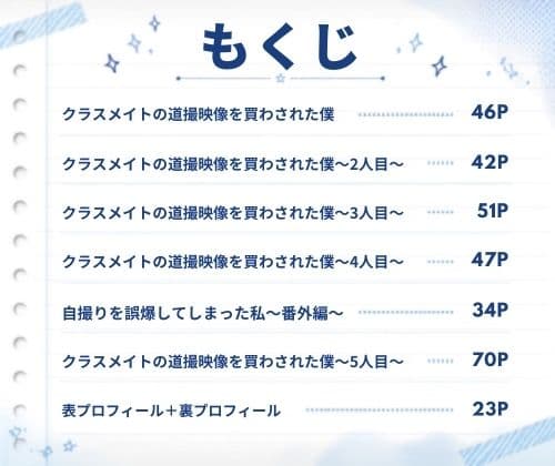 クラスメイトの盗撮映像を買わされた僕〜総集編 1〜 サンプル1
