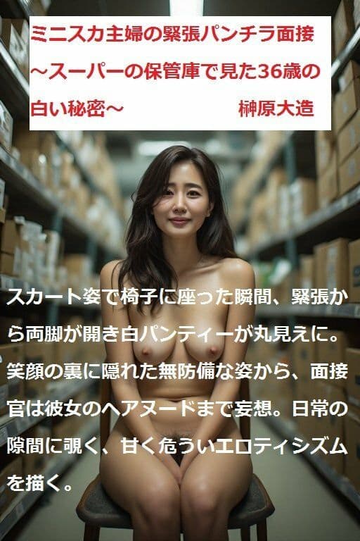 ミニスカ主婦の緊張パンチラ面接 〜スーパーの保管庫で見た36歳の白い秘密〜 サンプル1