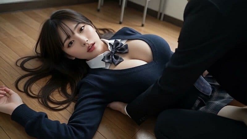 【JK53人斬り】女子校生と連続セックスでヤリまくる 〜前戯なし本番だけ25分・フルボイス・ぬるぬる動くフルHD〜【AI実写】 サンプル7