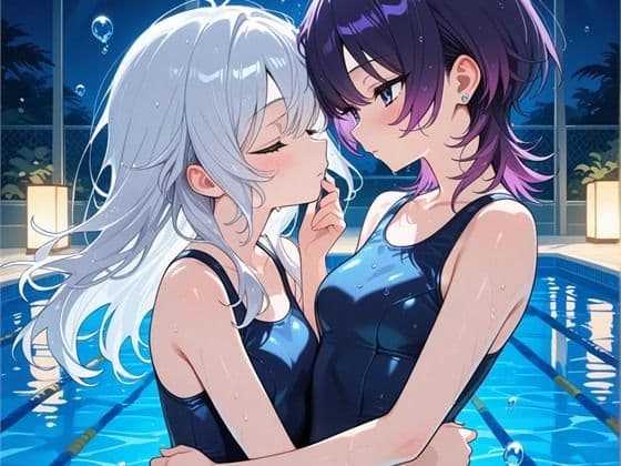 夜のプールサイドで、近づきすぎた二人 〜R-18 AI CG集〜