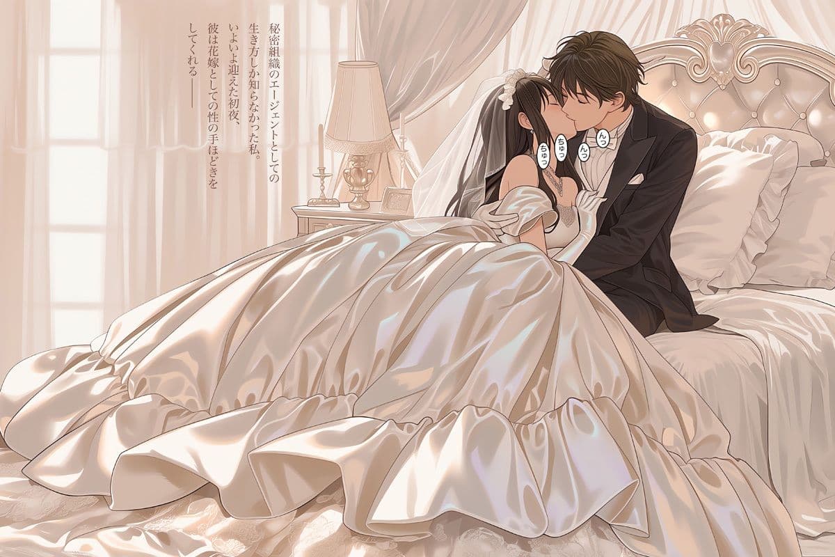 【ドレス美少女57】処女花嫁と性のマリアージュ  〜た○ながシルクサテンに溺れる初夜〜 サンプル1