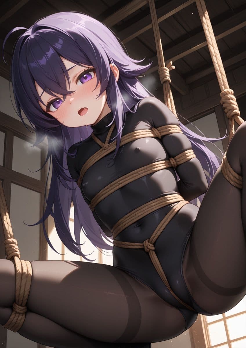 緊縛されてる女の子が身動きできずに吊るされてるやつ 1 サンプル1
