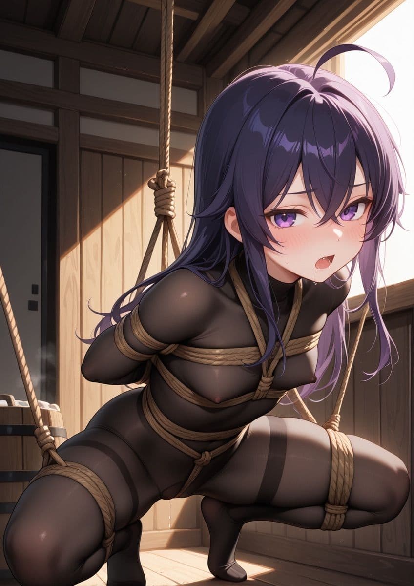 緊縛されてる女の子が身動きできずに吊るされてるやつ 1 サンプル4