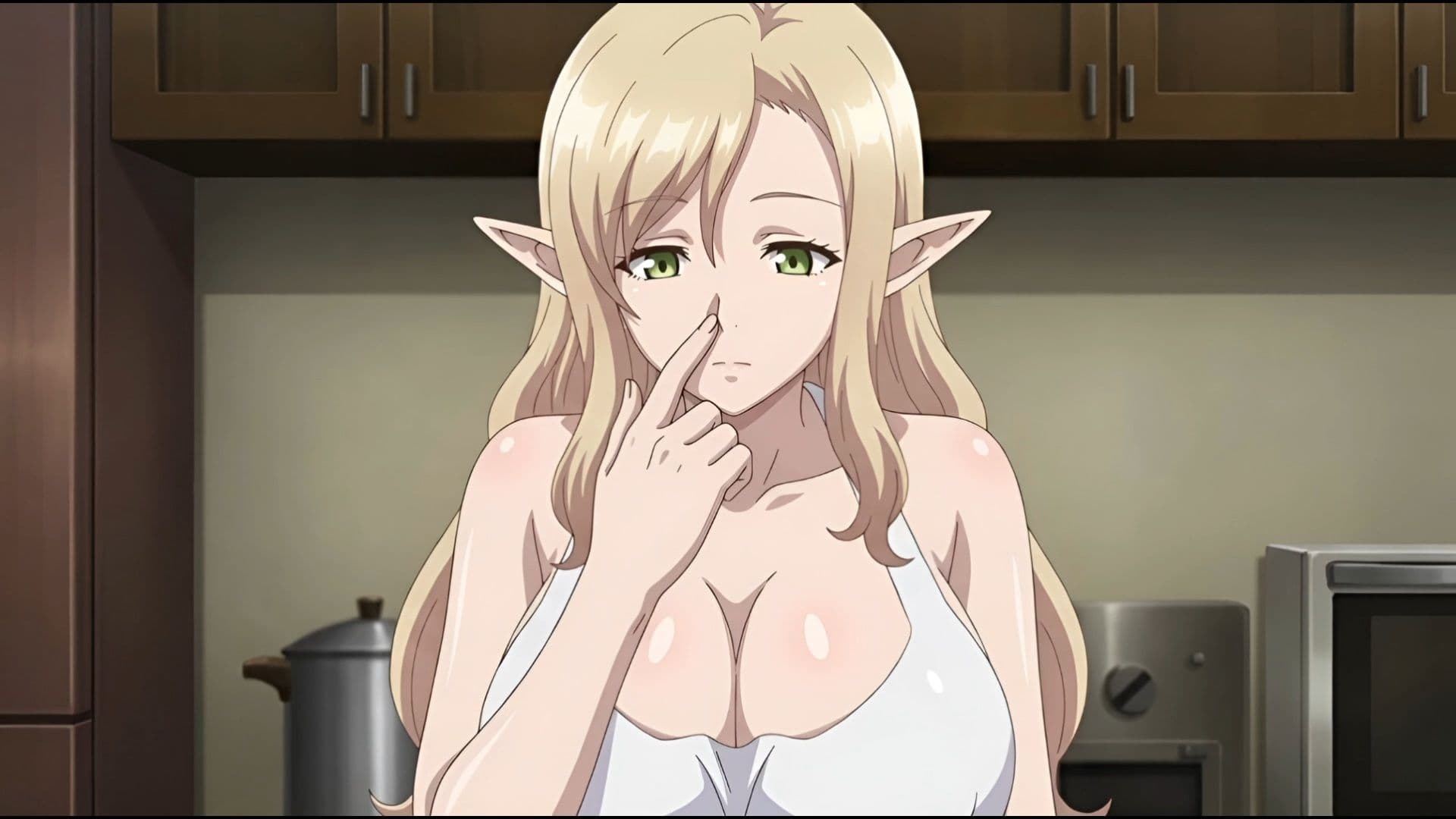 巨乳エルフさんと女医さんのエッチな百合くしゃみアニメ！/ A Sexy Yuri Sneeze Anime Between a Busty Elf and a Female Doctor！ サンプル5