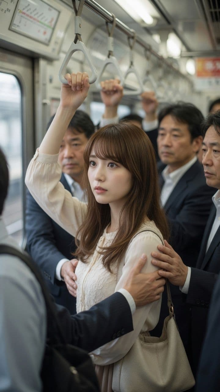 電車で見かけた好みの女性に悪戯 サンプル3