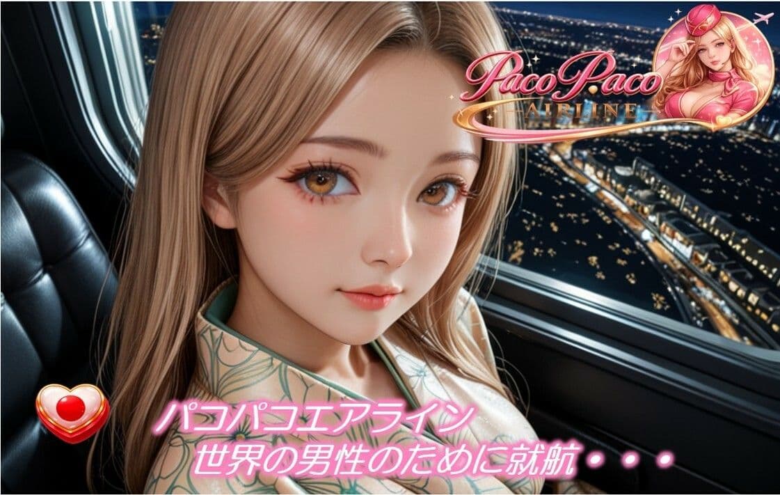 世界中のCAと空でプレイ〜 フルボイス28分動画 Paco Paco Airline 日本・韓国・中国 路線〜 サンプル1