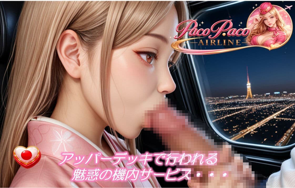 世界中のCAと空でプレイ〜 フルボイス28分動画 Paco Paco Airline 日本・韓国・中国 路線〜 サンプル2