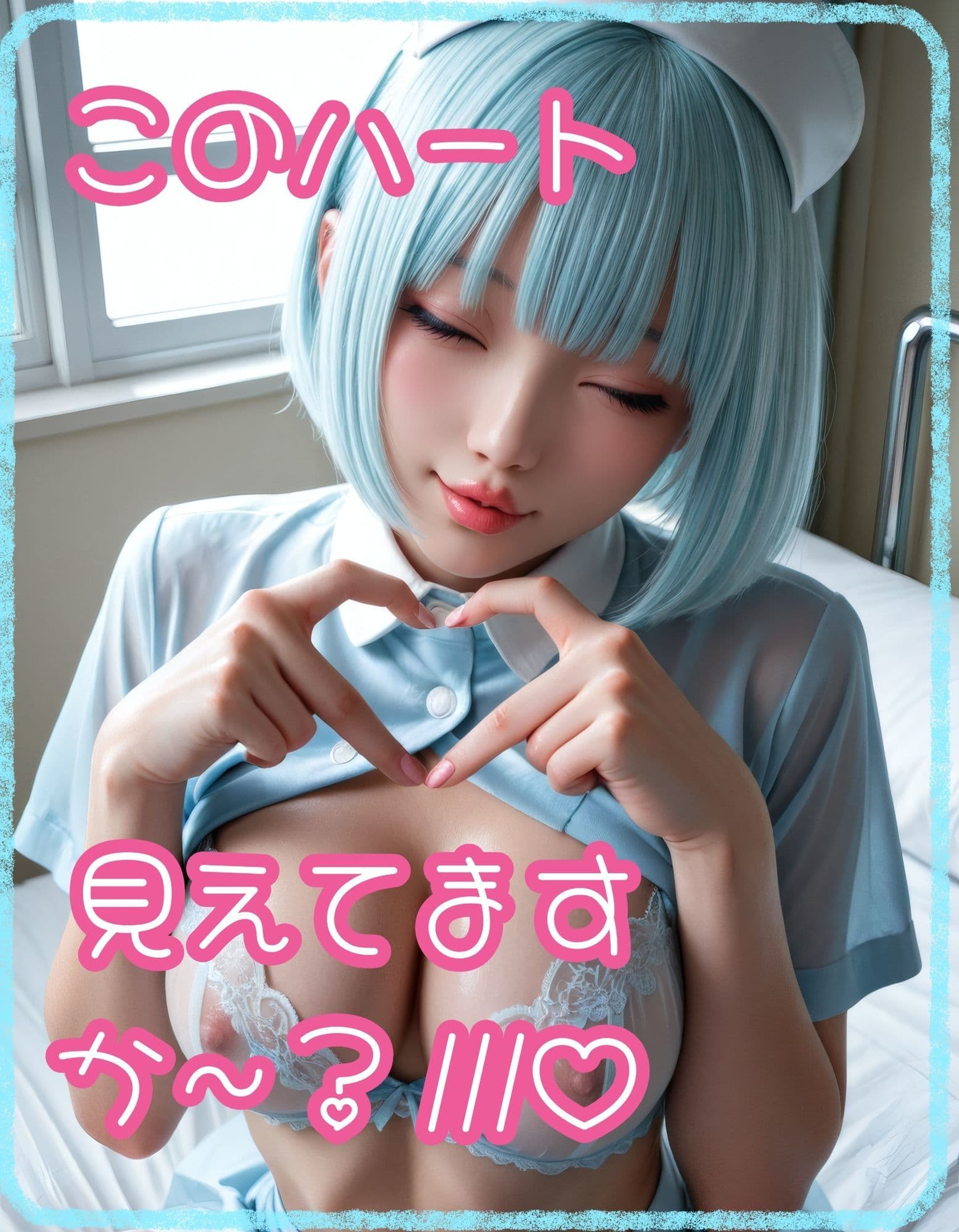 【白スト】ナースのヘルスチェック【青ショート】 サンプル3