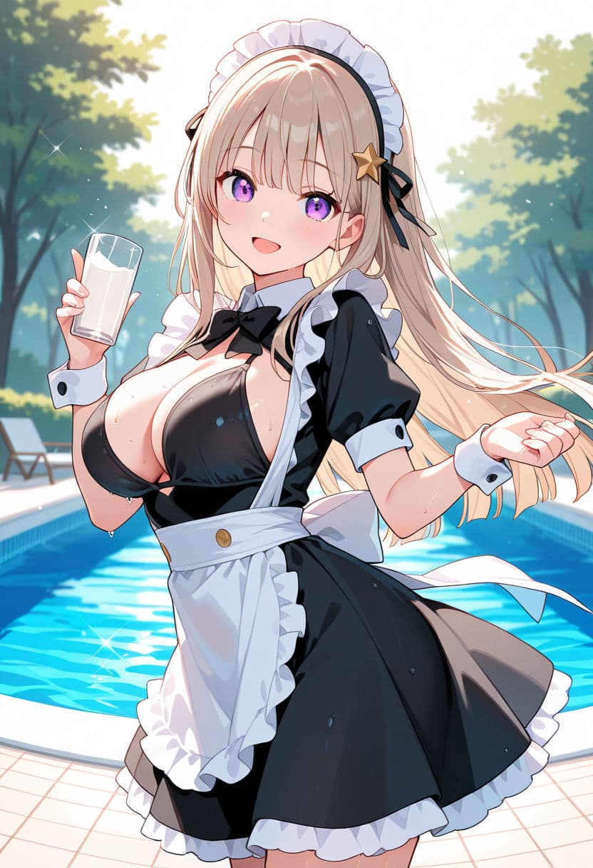 どっちが好き？ ナースVSメイド 夏の濡れ透けプール対決 【 JKLEAKS 49 】流出動画付・音声付き！ サンプル6