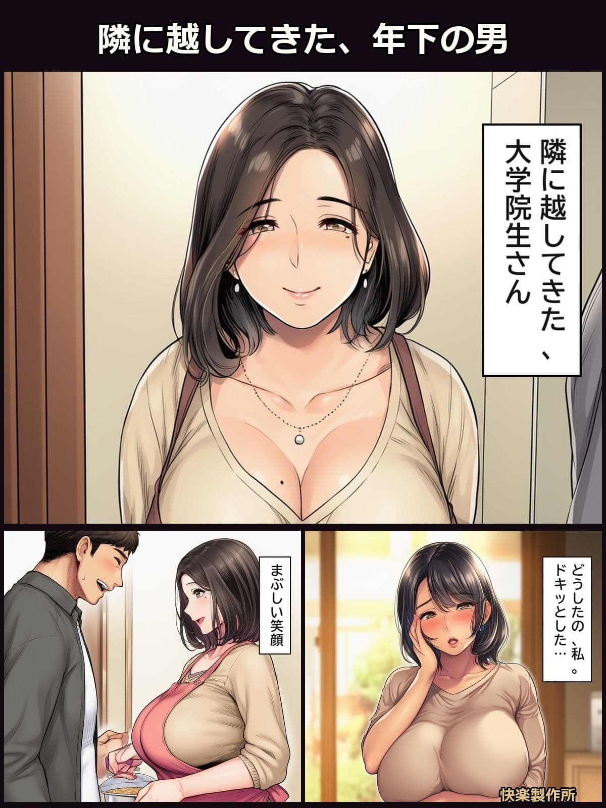 熟れごろ人妻 ─ 年下との火遊び【熟女NTR・セリフ付き計144枚】 サンプル1