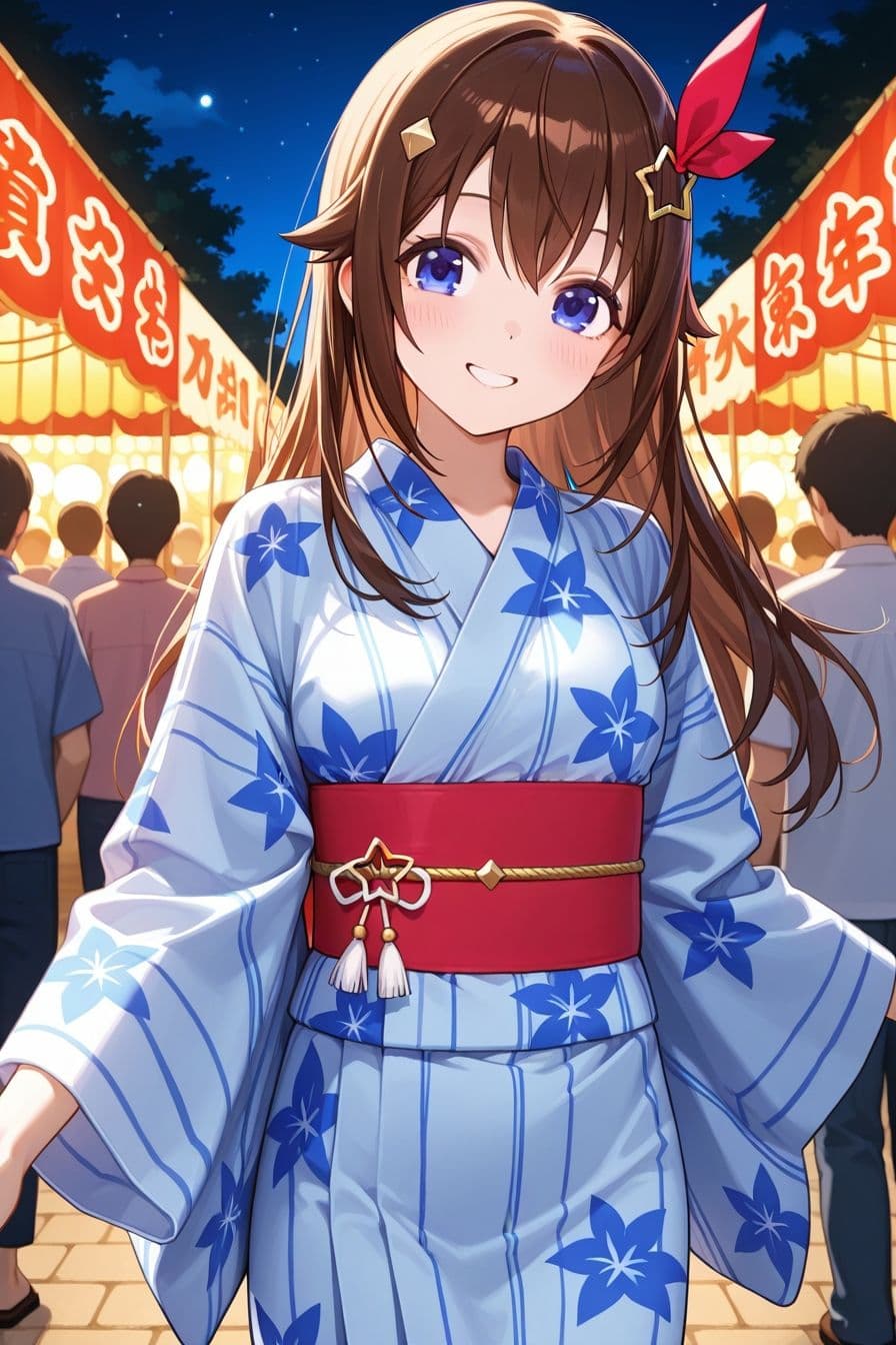 夏祭りデートでイチャラブ浴衣えっち ホ○ライブ0期生，1期生編 サンプル1