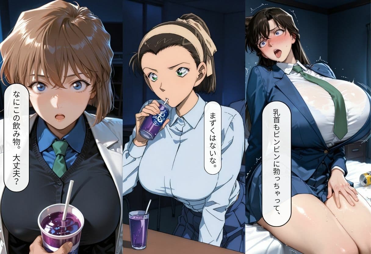 怪ドリンクで超乳変身-コ〇ン編- サンプル1