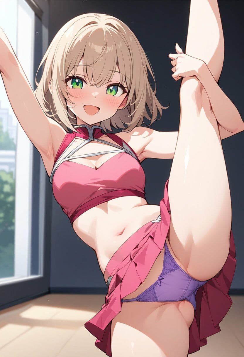 ダンス衣装で片足上げパンチラ200枚 サンプル2
