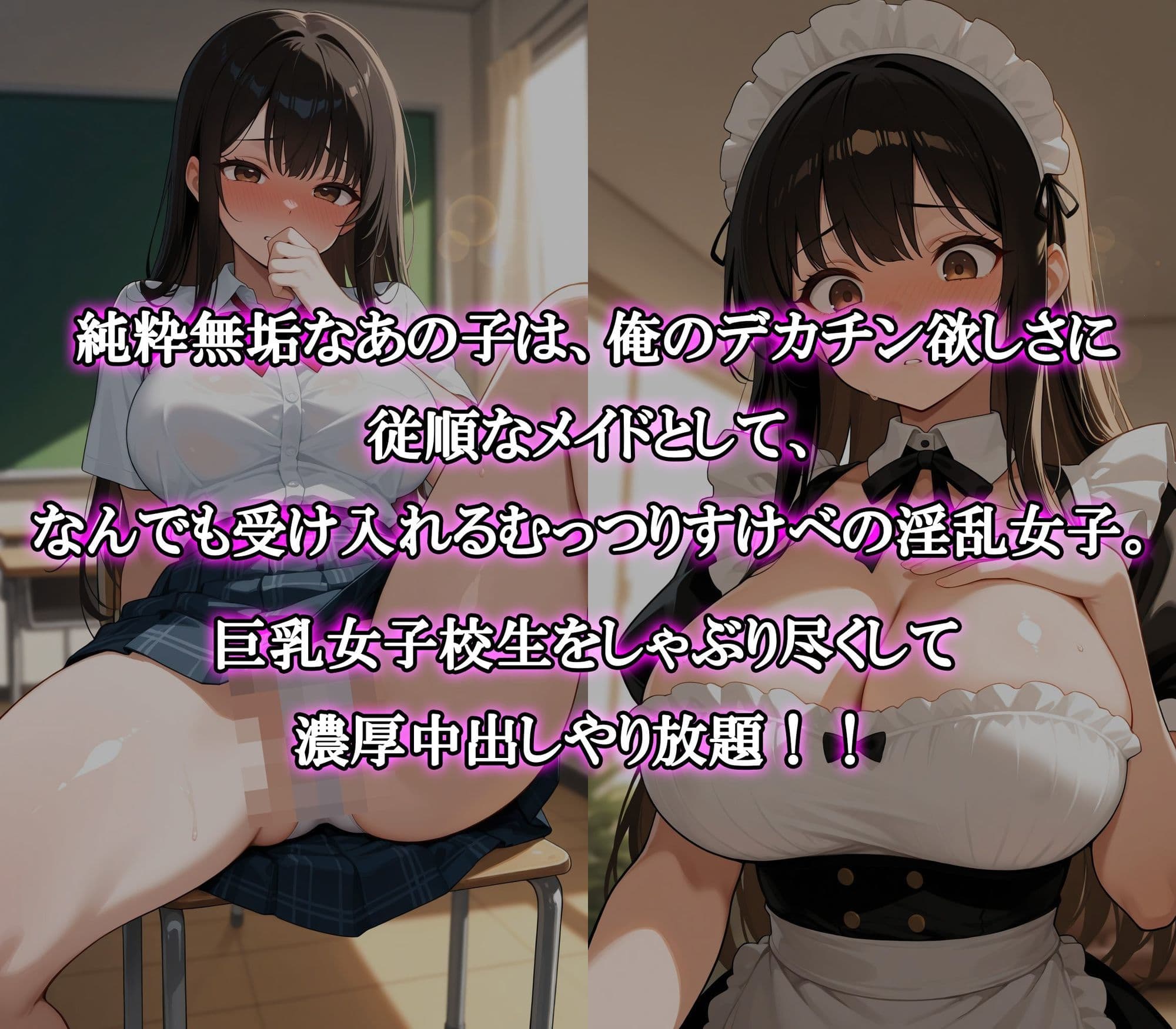 快楽堕ちした黒髪清楚の女子校生に中出しやり放題〜メイド姿でいいなり絶対服従〜 サンプル1
