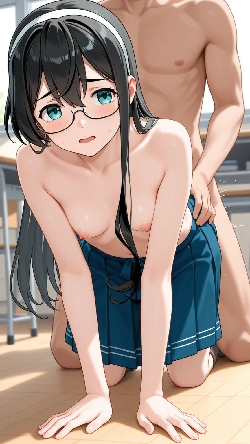 【艦〇れ】学校の教室で〇娘を後ろから突きます！欲しがりません、勝つまでは！戦艦、駆逐艦、アダルト、AI生成画像:499枚 サンプル7