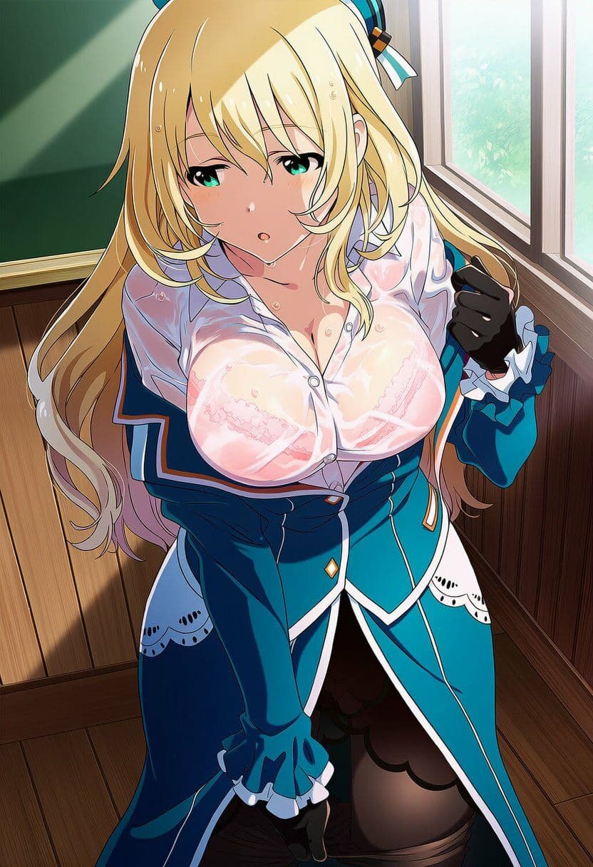 盗撮＆濡れ透けフェチ特化 2020年代アニメ作画特集 艦隊少女たちの濡れ透け教室生着替え その5 -500枚を撮影- サンプル6
