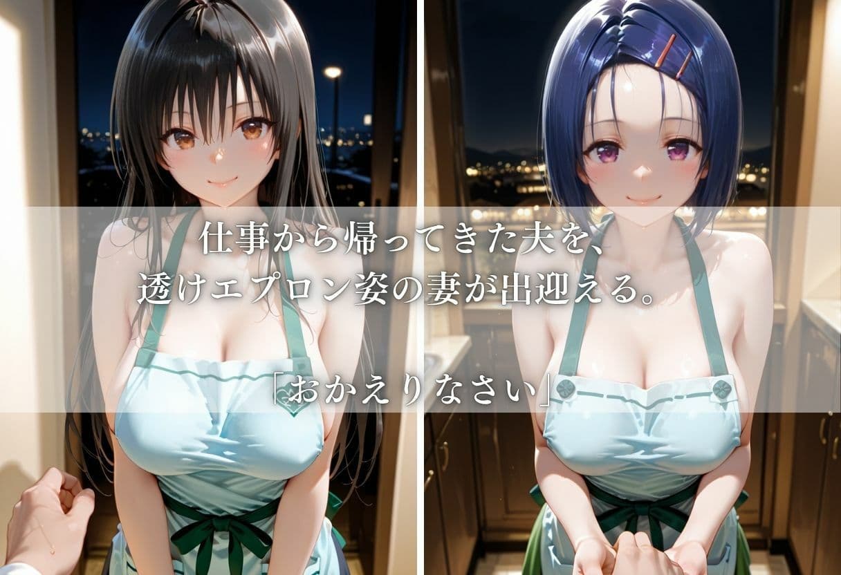 裸エプロン妻の甘々おかえりセックス Vol.1 サンプル1