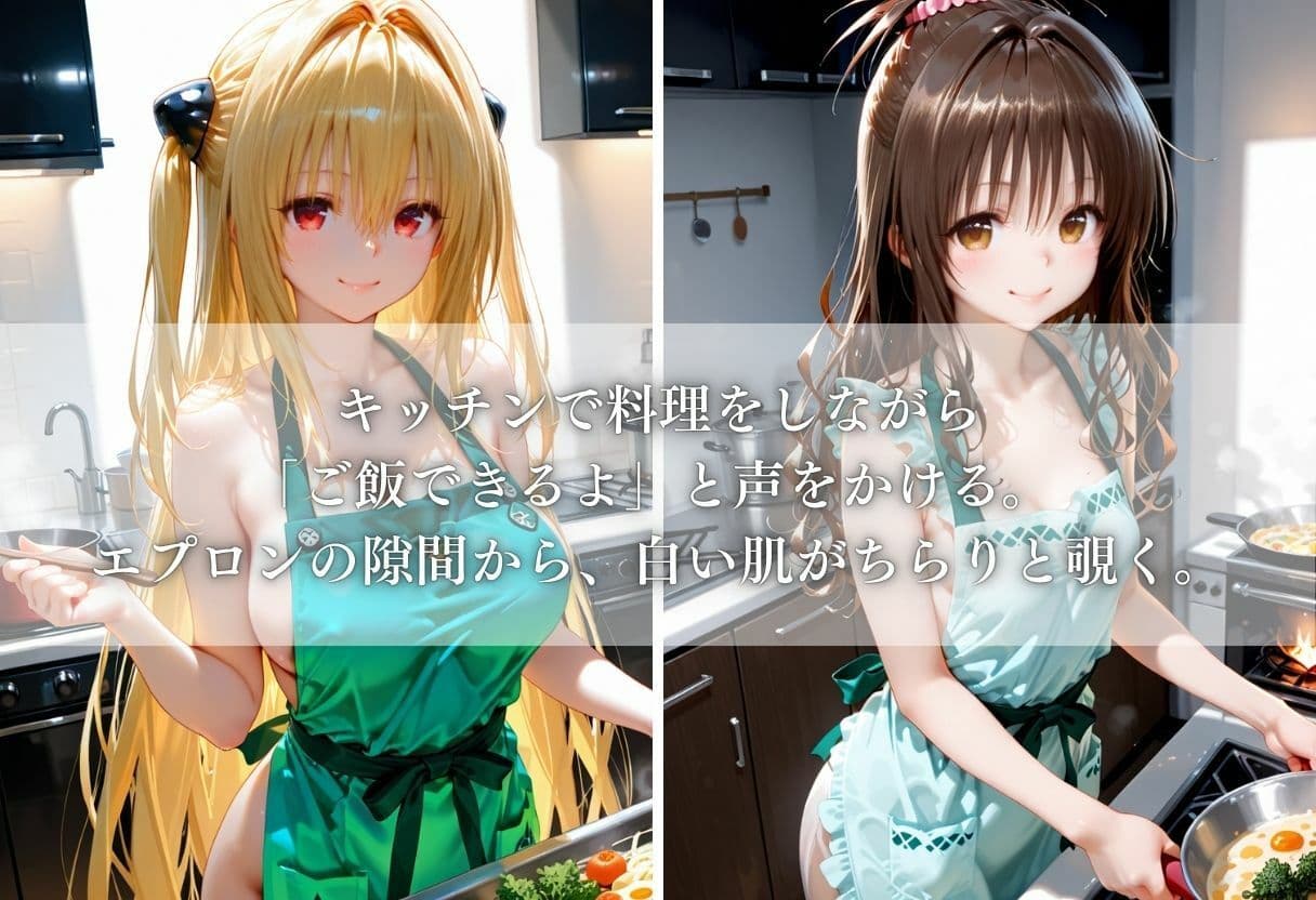 裸エプロン妻の甘々おかえりセックス Vol.1 サンプル2