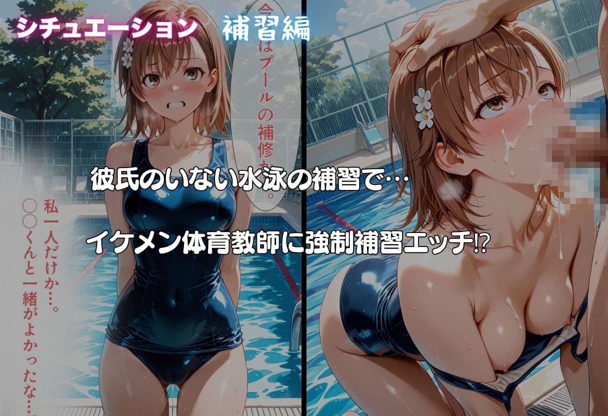 御坂◯琴が彼氏と甘エッチ直後、教師NTR中出しされ学園肉便器に堕ちた サンプル4