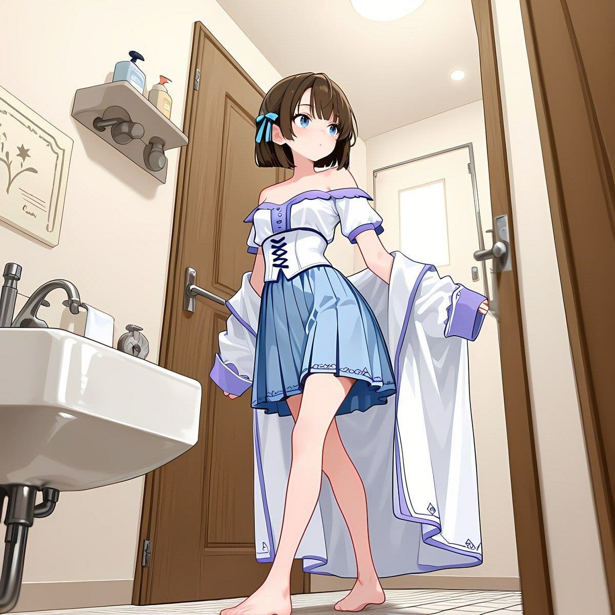 【CG集】着替えるJKを覗き見 〜洗面所、入浴、お風呂でオナニー〜 サンプル7