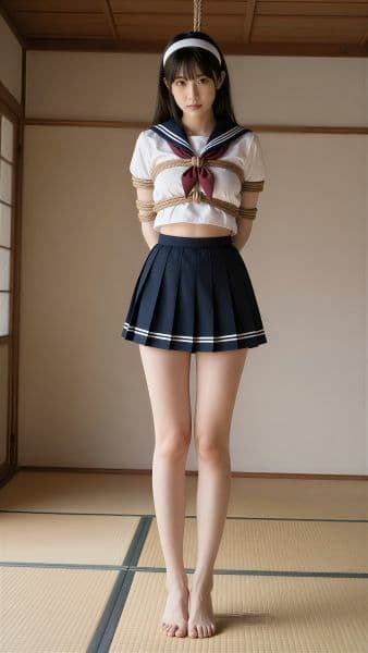 セーラー服を縛る・吊るす サンプル1
