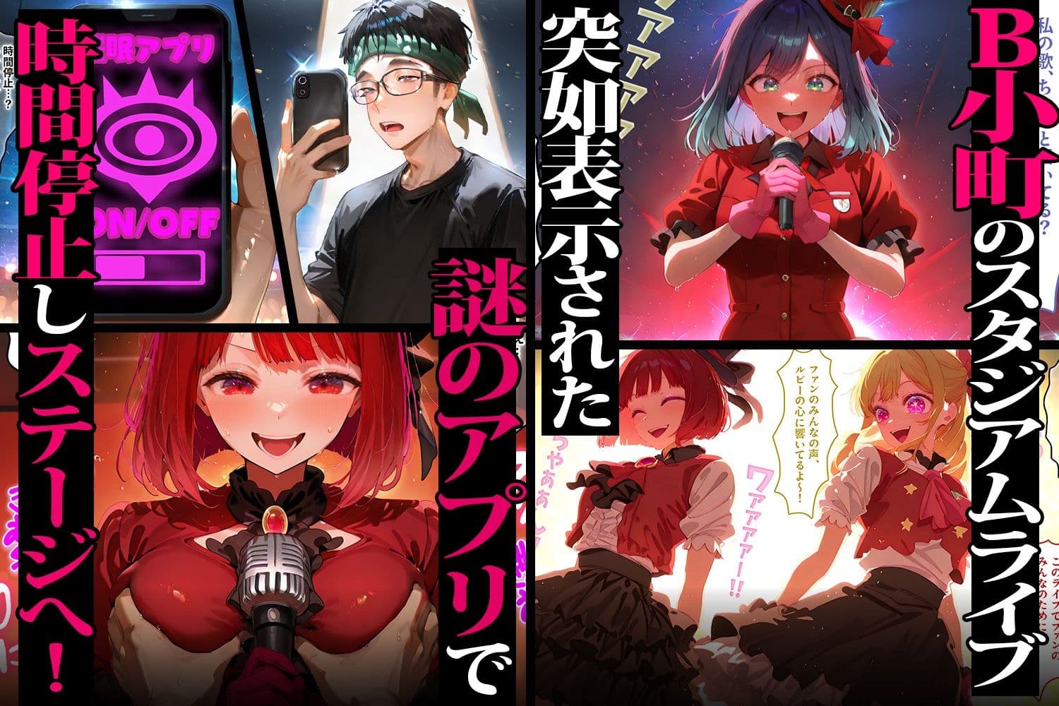 時間停止ライブで強●絶頂（はーと） 5万人の前で公開輪●されるアイドル達 推しの子編 サンプル1