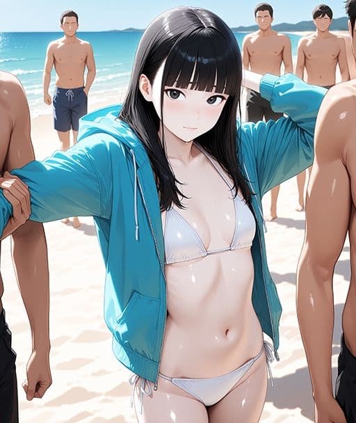 とある清楚系アイドルの悲劇〜ビーチでナンパされて〜 サンプル1