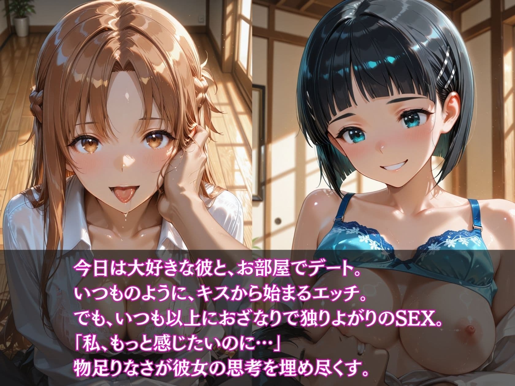 【実録】快楽堕ち 寝取られた隣のヒロイン -連続中出して理性崩壊-   明〇奈と〇葉の場合 サンプル2