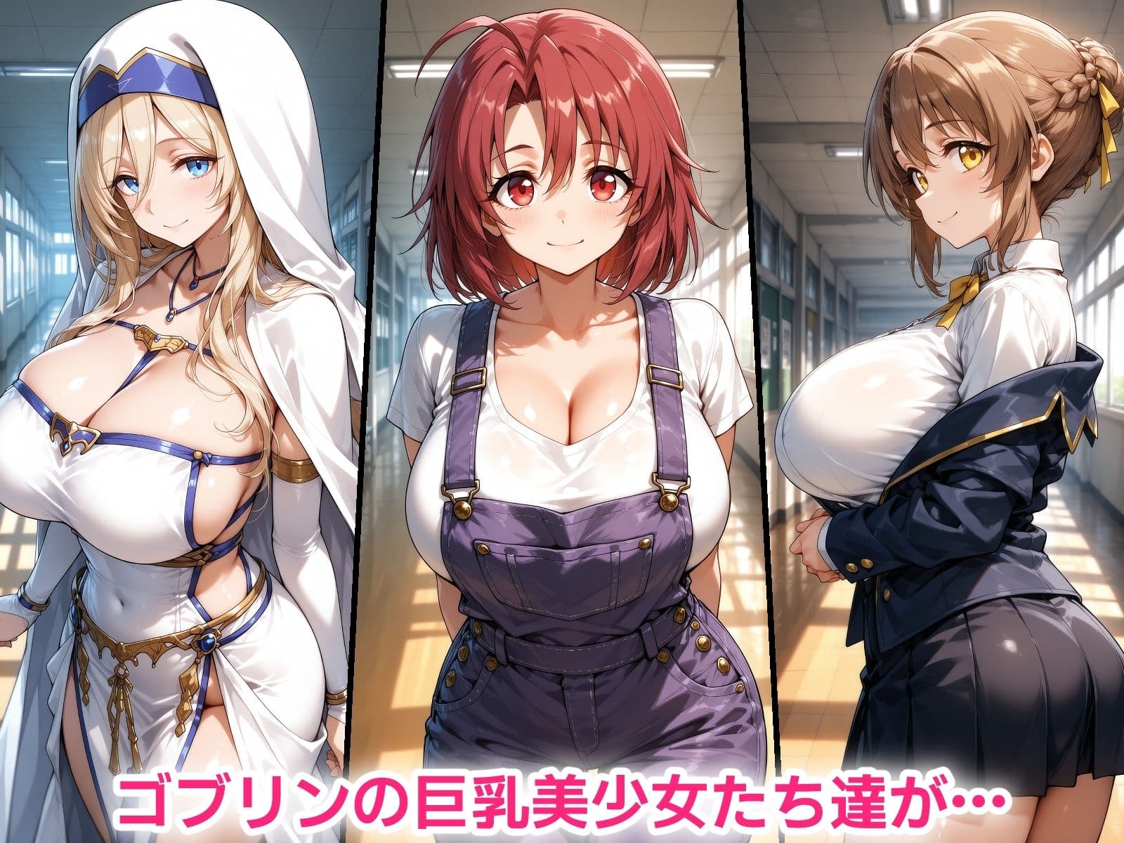催●おじさんに寝取られる！ゴブリンの巨乳美少女たち〜全員メス堕ち・孕ませ〜 サンプル1