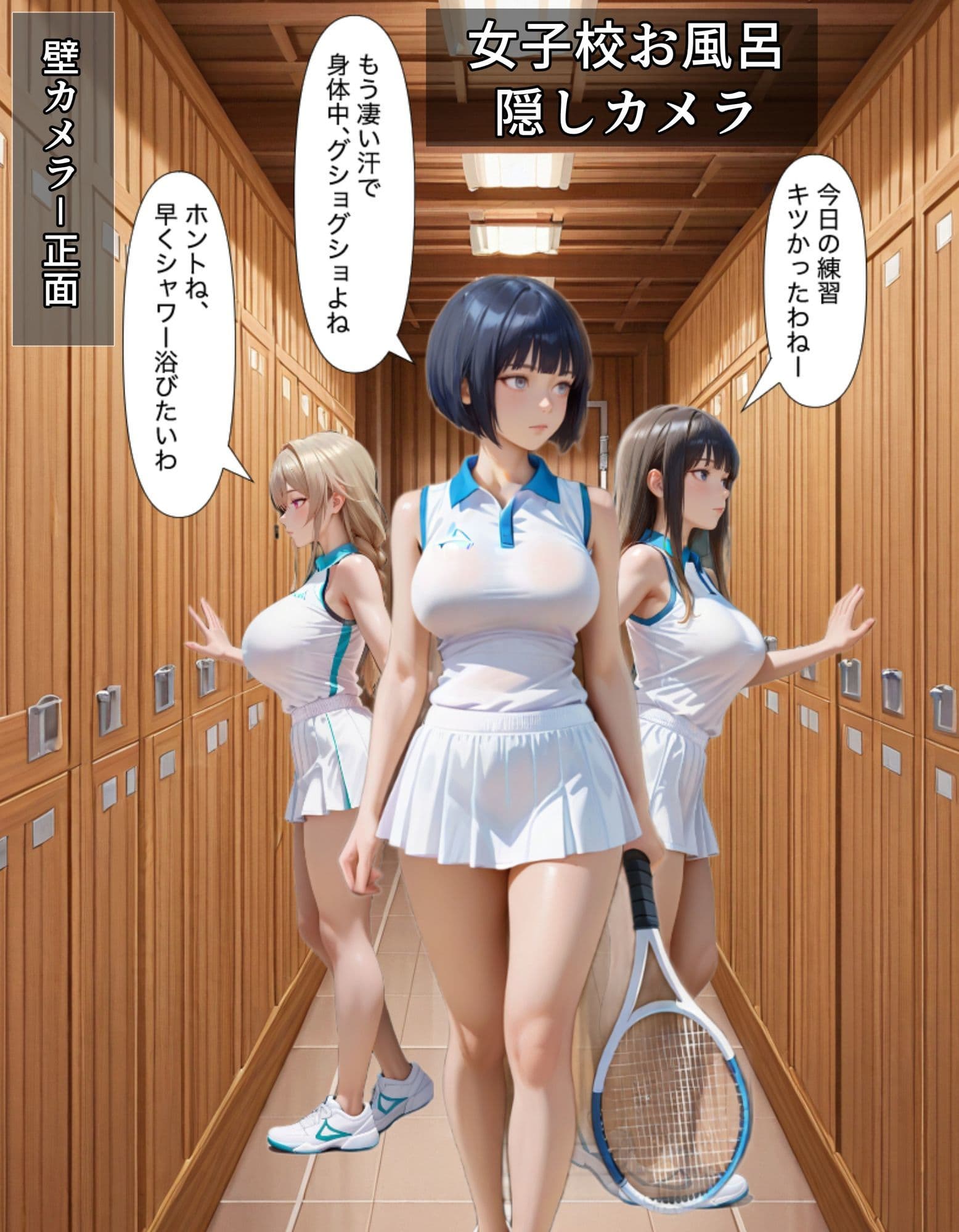 女子校お風呂 テニス合宿編 のぞきフェチ特化 アニメ調JK特集-厳選500枚を撮影- サンプル1