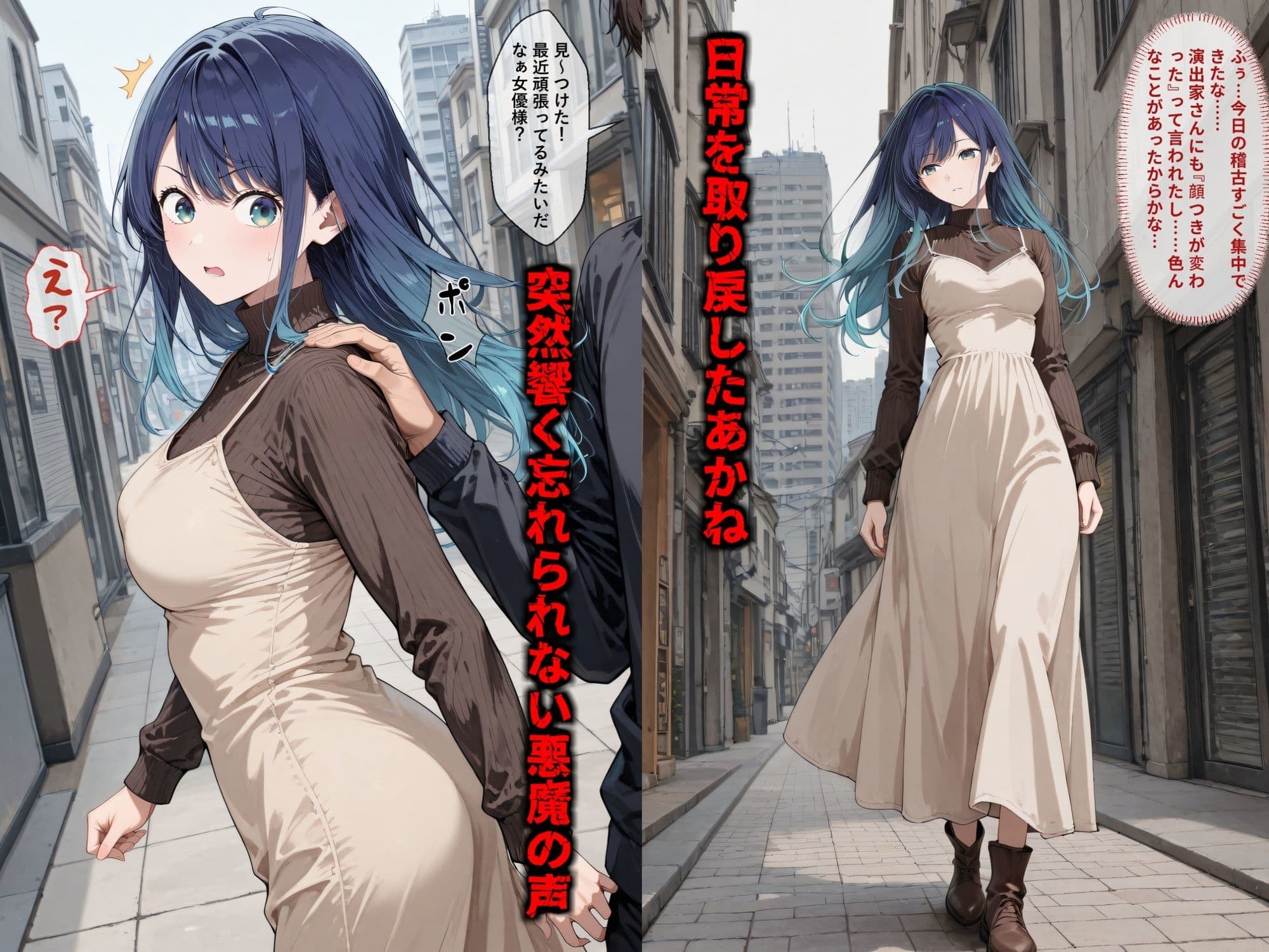 【セリフ付き画像集】純潔崩壊 黒〇あかね 後編:救いから絶望へ、取り戻した日常が蹂躙の記憶と共に崩れ去る… サンプル1