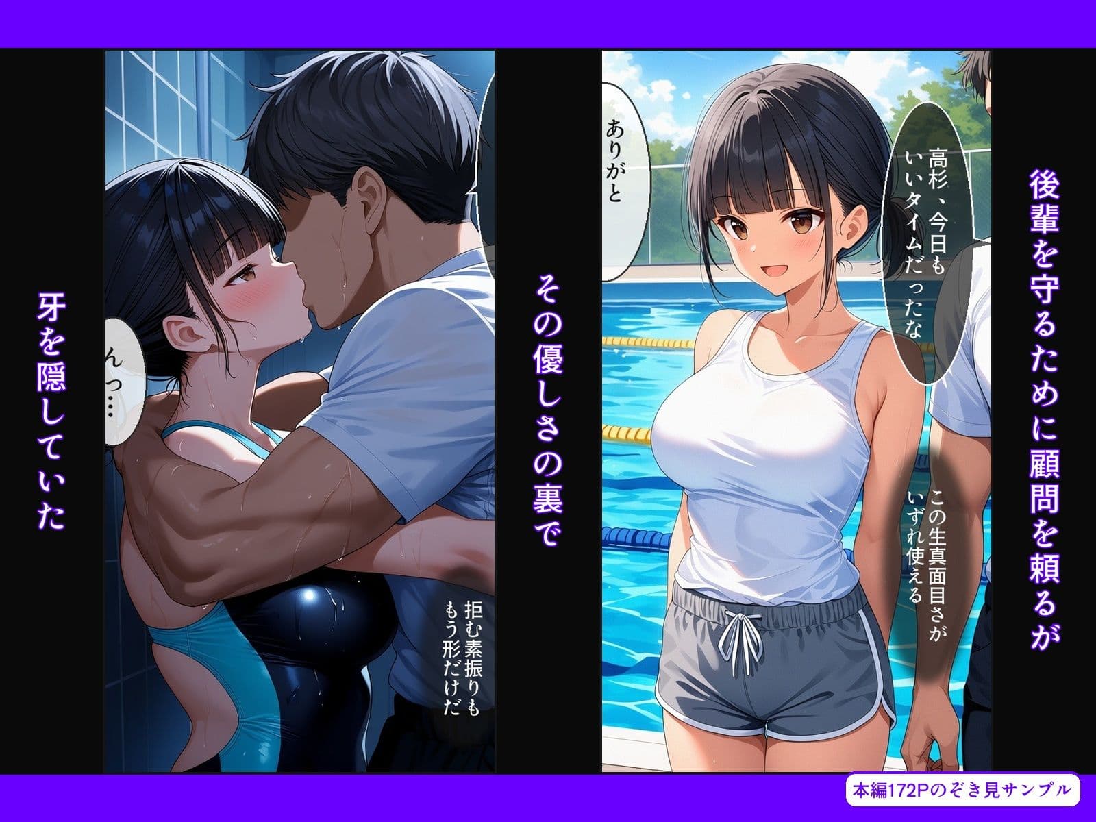夏の合宿所で堕ちる副部長 〜汗ばむ肌と密着指導に抗えず、何度もイカされて完堕ち〜 サンプル2