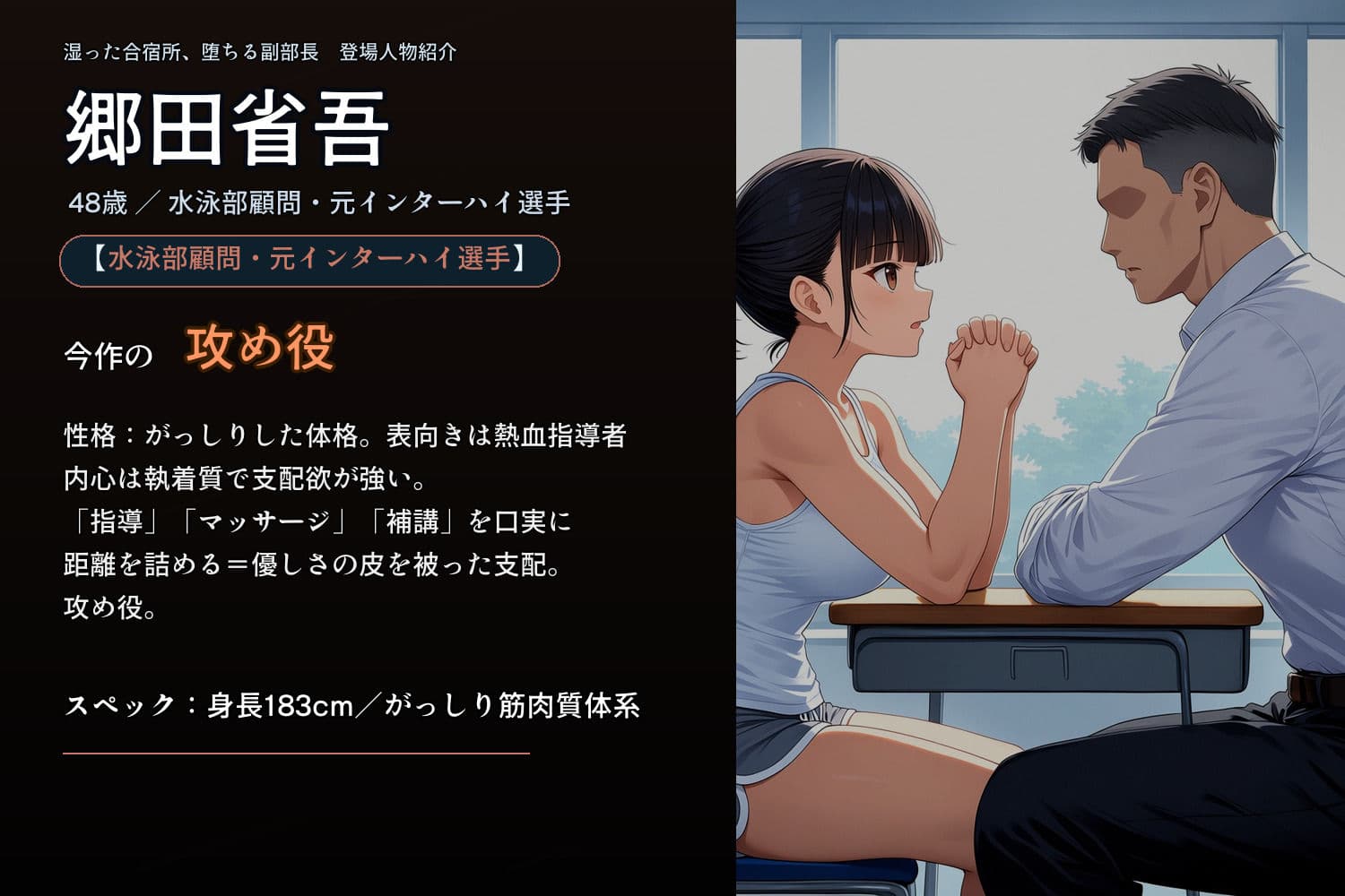 夏の合宿所で堕ちる副部長 〜汗ばむ肌と密着指導に抗えず、何度もイカされて完堕ち〜 サンプル7