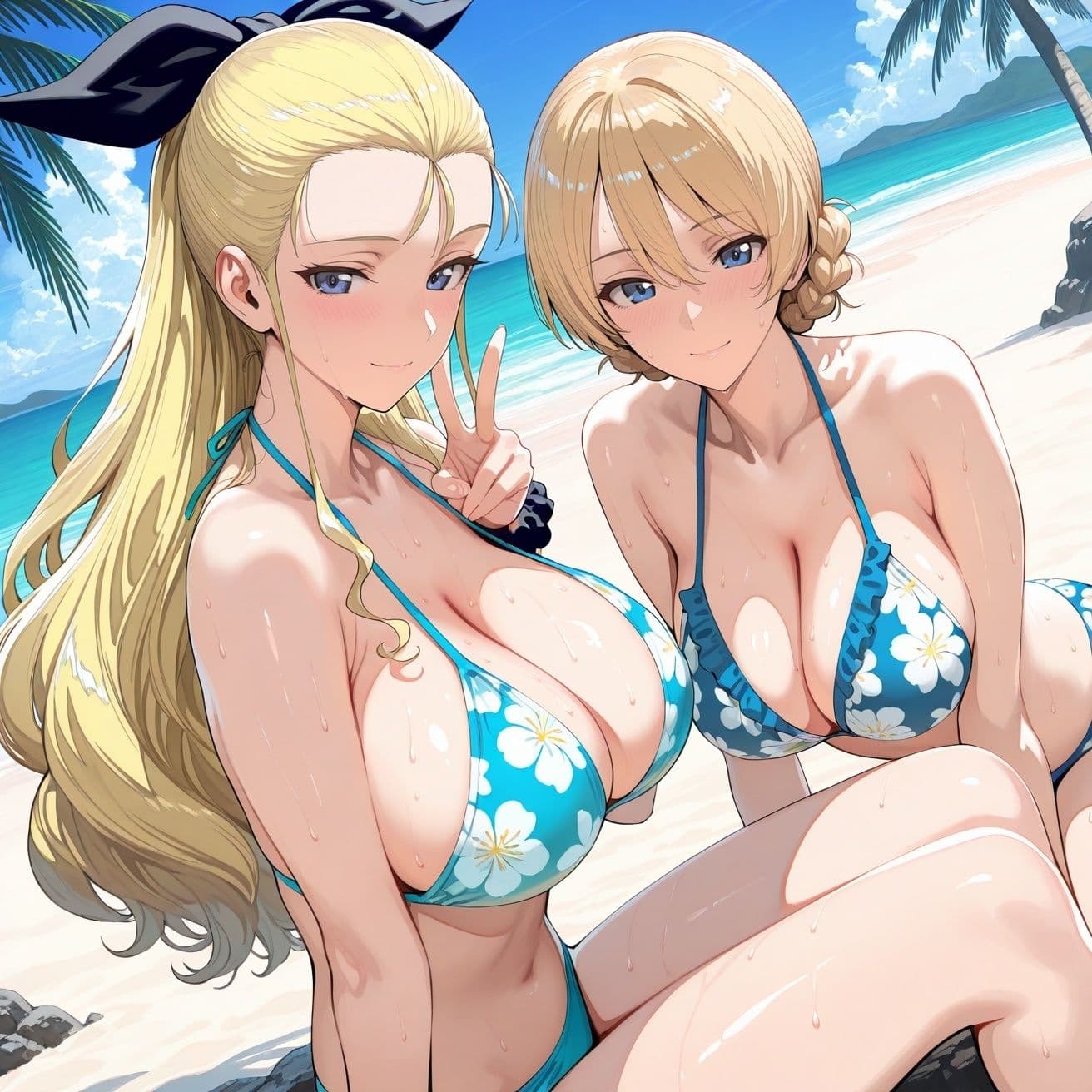 ダー○リン＆アッ○ムinビーチ サンプル1